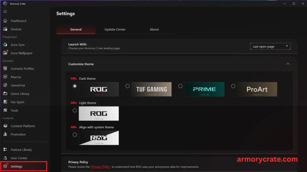 Armoury Crate 5 "asus armoury crate download