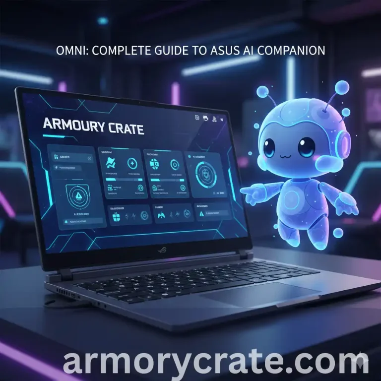 Armoury Crate Virtual Assistant (OMNI): Complete Guide to ASUS AI Companion 1 ASUS Armoury Crate Virtual Assistant OMNI desktop pet AI features.