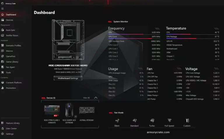 Armoury Crate 1 armoury crate dashboard